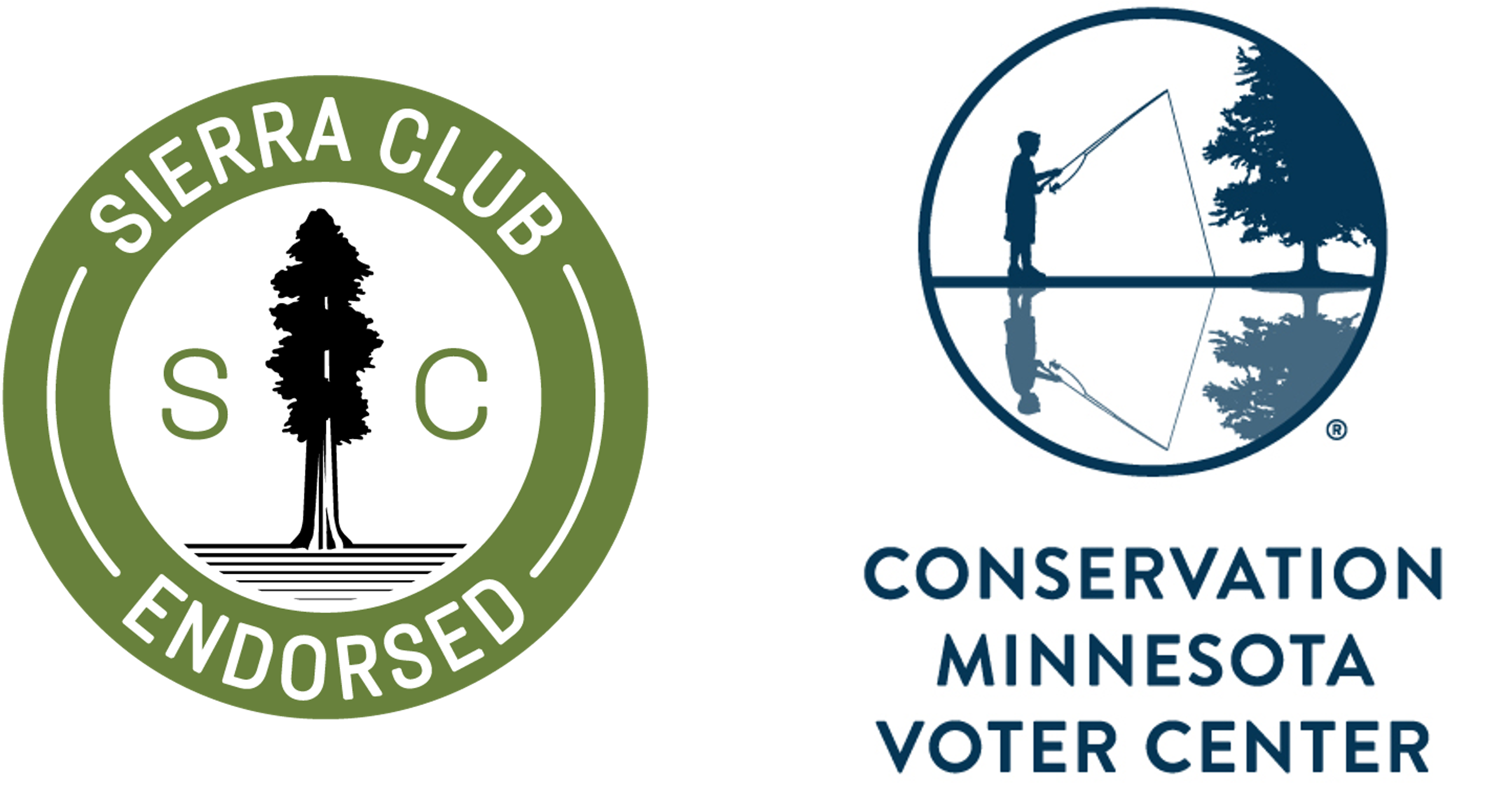 Sierra Club and Conservation Minnesota Voter Center logos
